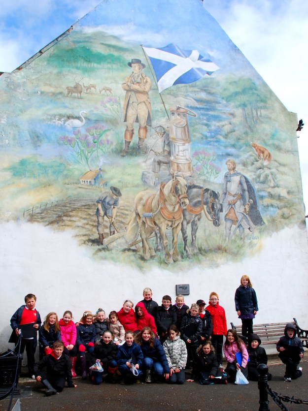 Primary 6 at the New Cumnock Mural