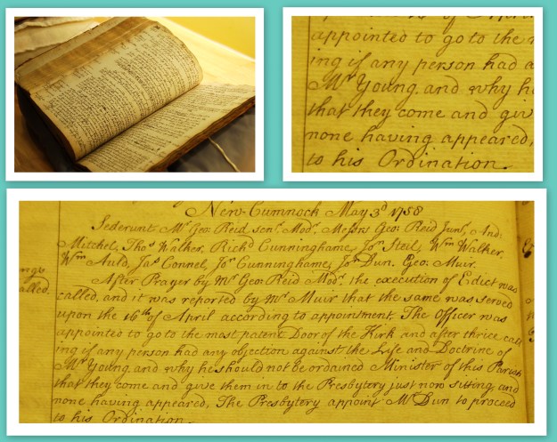 Reverend James Young ordination record