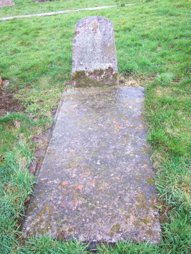 Gibson lair (erect stone) and Black lair (flat stone) Courtesy of Howard Gibson.