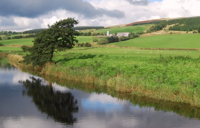 Merkland Farm and River Nith, New Cumnock